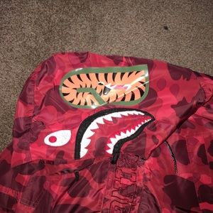 Red camo bape jacket